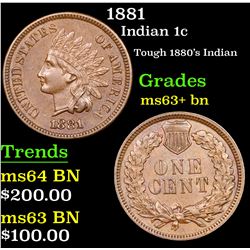 1881 Indian Cent 1c Grades Select+ Unc BN