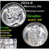 Image 1 : 1934-d Mercury Dime 10c Grades GEM+ FSB