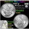 Image 1 : ***Auction Highlight*** 1881-p Morgan Dollar $1 Graded GEM Unc By USCG (fc)