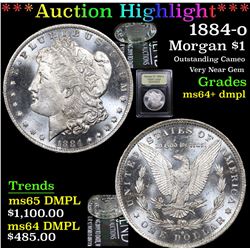 ***Auction Highlight*** 1884-o Morgan Dollar $1 Graded Choice Unc+ DMPL By USCG (fc)