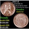 Image 1 : 1917-d Lincoln Cent 1c Grades Choice Unc BN