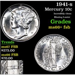 1941-s Mercury Dime 10c Grades GEM++ FSB