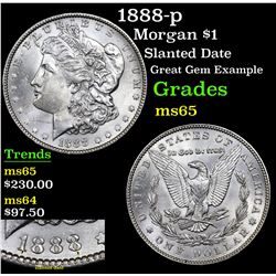 1888-p Morgan Dollar $1 Grades GEM Unc