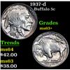 Image 1 : 1937-d Buffalo Nickel 5c Grades Select+ Unc