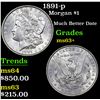 Image 1 : 1891-p Morgan Dollar $1 Grades Select+ Unc
