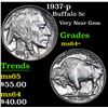 Image 1 : 1937-p Buffalo Nickel 5c Grades Choice+ Unc
