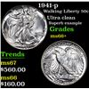 Image 1 : 1941-p Walking Liberty Half Dollar 50c Grades GEM++ Unc