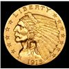 Image 2 : 1915-p Gold Indian Quarter Eagle $2 1/2 Grades Select Unc