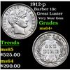 Image 1 : 1912-p Barber Dime 10c Grades Choice+ Unc