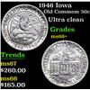 Image 1 : 1946 Iowa Old Commem Half Dollar 50c Grades GEM++ Unc