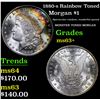 Image 1 : 1880-s Rainbow Toned Morgan Dollar $1 Grades Select+ Unc