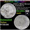 Image 1 : ***Auction Highlight*** 1943-s Mint Error Lincoln Cent 1c Graded Select Unc By USCG (fc)