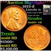 Image 1 : ***Auction Highlight*** 1922-d Lincoln Cent 1c Graded Gem+ Unc RD By USCG (fc)