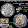 Image 1 : ***Auction Highlight*** 1878-p 8tf Rainbow Toned Morgan Dollar $1 Graded Choice+ Unc By USCG (fc)