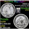 Image 1 : ***Auction Highlight*** 1862-s Seated Liberty Quarter 25c Graded xf+ By USCG (fc)