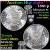 Image 1 : ***Auction Highlight*** 1881-p Morgan Dollar $1 Graded Select Unc DMPL By USCG (fc)