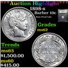 Image 1 : ***Auction Highlight*** 1898-s Barber Dime 10c Graded Select Unc By USCG (fc)