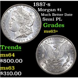 1887-s Morgan Dollar $1 Grades Select+ Unc