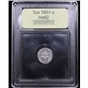 Image 4 : ***Auction Highlight*** 1851-o Three Cent Silver 3cs Graded Select Unc By USCG (fc)