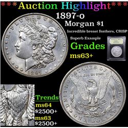 ***Auction Highlight*** 1897-o Morgan Dollar $1 Graded Select+ Unc By USCG (fc)
