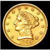 Image 2 : 1899-p Gold Liberty Quarter Eagle $2 1/2 Grades Choice AU/BU Slider