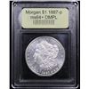 Image 4 : ***Auction Highlight*** 1887-p Morgan Dollar $1 Graded Choice Unc+ DMPL By USCG (fc)