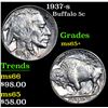 Image 1 : 1937-s Buffalo Nickel 5c Grades GEM+ Unc