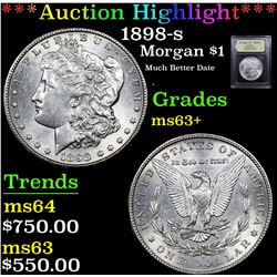 ***Auction Highlight*** 1898-s Morgan Dollar $1 Graded Select+ Unc By USCG (fc)