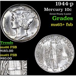 1944-p Mercury Dime 10c Grades GEM+ FSB