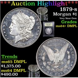 ***Auction Highlight*** 1879-s Morgan Dollar $1 Graded Choice Unc+ DMPL By USCG (fc)