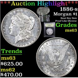 ***Auction Highlight*** 1886-s Morgan Dollar $1 Graded Select Unc By USCG (fc)