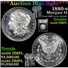 Image 1 : ***Auction Highlight*** 1880-s Morgan Dollar $1 Graded GEM+ UNC DMPL By USCG (fc)