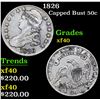 Image 1 : 1826 Capped Bust Half Dollar 50c Grades xf