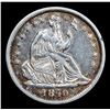 Image 2 : 1840 No Drapery Seated Liberty Half Dime 1/2 10c Grades Choice AU