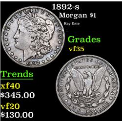 1892-s Morgan Dollar $1 Grades vf++
