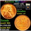 Image 1 : ***Auction Highlight*** 1909 vdb Lincoln Cent 1c Graded GEM++ RD By USCG (fc)