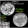 Image 1 : 1935-s Mercury Dime 10c Grades Select Unc FSB