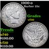 Image 1 : 1900-o Barber Quarter 25c Grades vf++