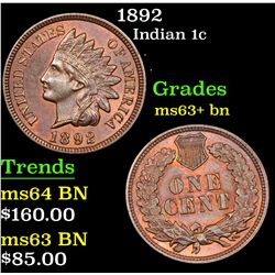 1892 Indian Cent 1c Grades Select+ Unc BN