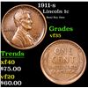 Image 1 : 1911-s Lincoln Cent 1c Grades vf++