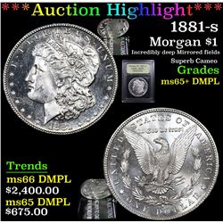 ***Auction Highlight*** 1881-s Morgan Dollar $1 Graded GEM+ DMPL By USCG (fc)