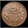 Image 2 : 1870 Two Cent Piece 2c Grades xf