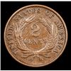 Image 3 : 1870 Two Cent Piece 2c Grades xf