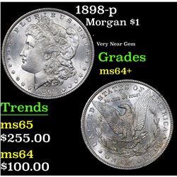 1898-p Morgan Dollar $1 Grades Choice+ Unc