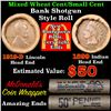 Image 1 : Mixed small cents 1c orig shotgun roll,1919-dWheat Cent,1899 Indian Cent other end