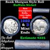 Image 1 : Buffalo Nickel Shotgun Roll in Old Bank Style Wrapper stamped 'Bell Telephone' 1929 & d Mint Ends