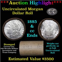 ***Auction Highlight*** 1885 & CC Uncirculated Morgan Dollar Shotgun Roll . . (fc)