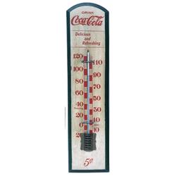Wooden Coke thermometer