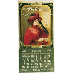 Rare 1908 Coca-Cola Near Mint calendar antique