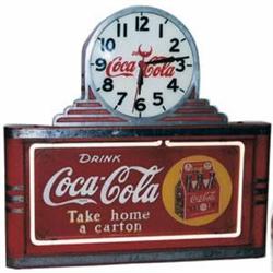 Coca-Cola rare scarce clock antique Near Mint